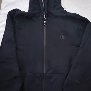 Men’s Champion Black zip up Sweatshirt Size Medium NWT